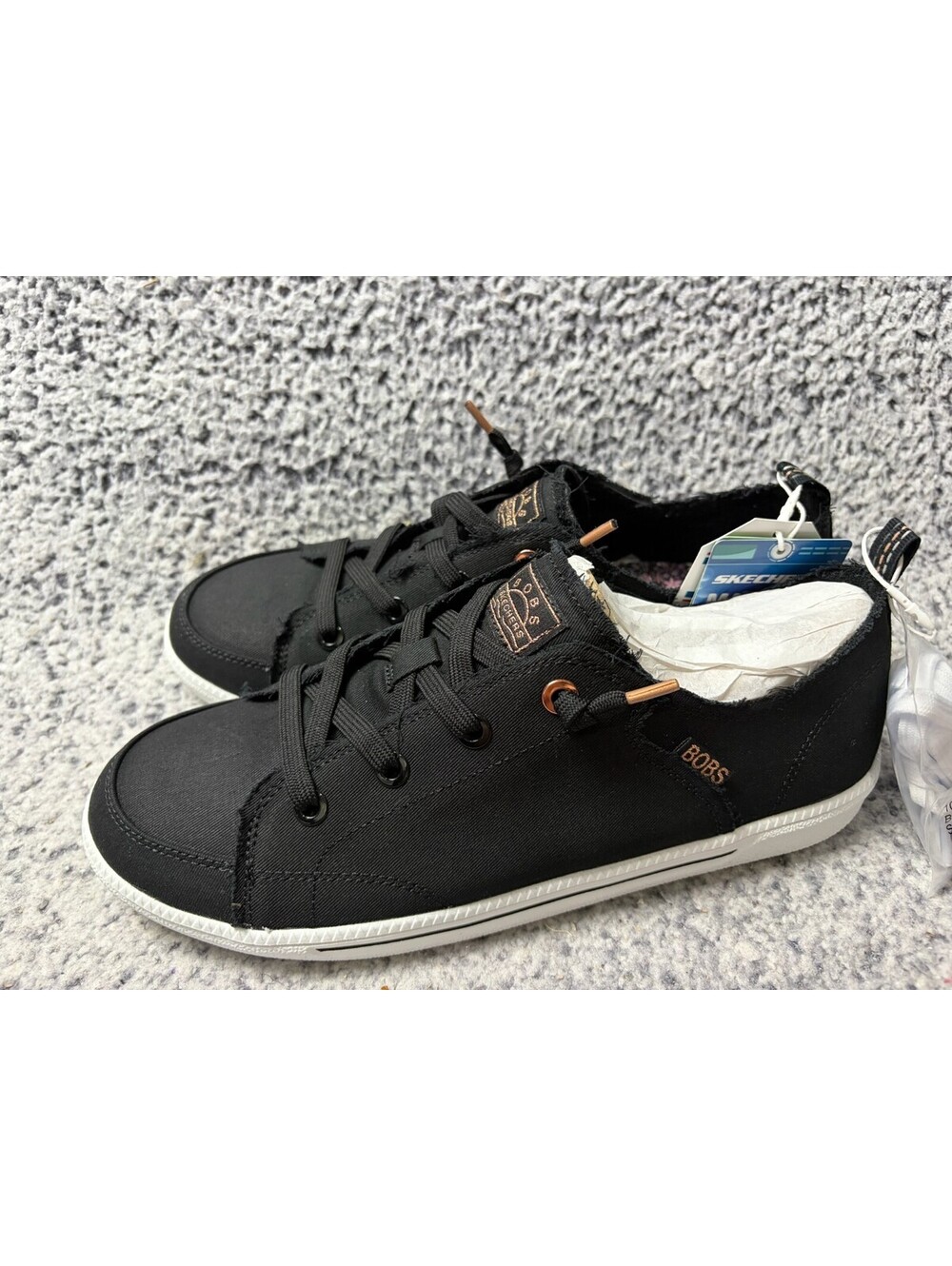 Skechers BOBS B Cute 2.0 Women's 10 Black Memory Foam Vegan Sneakers 114150